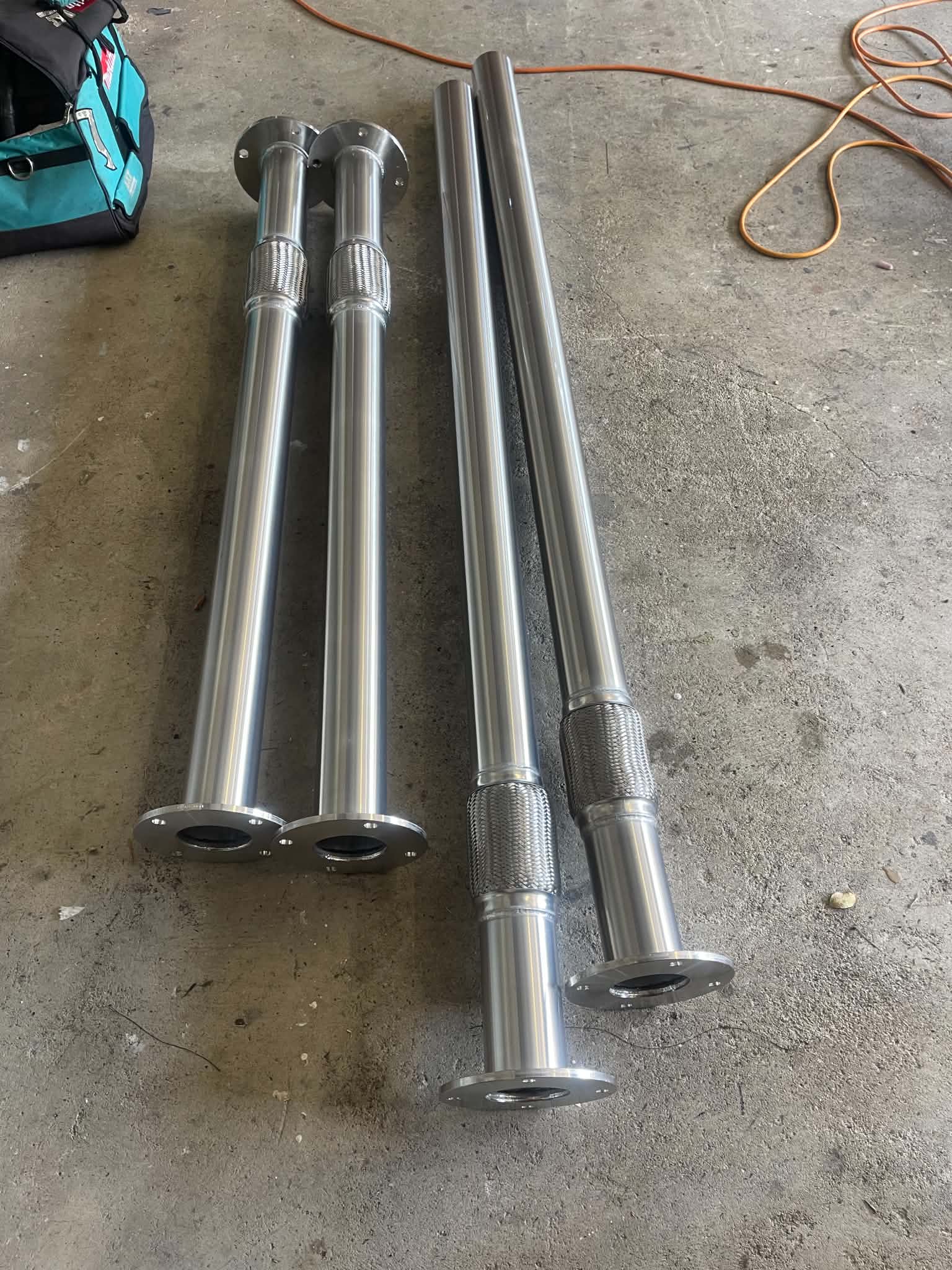 Fabricated stainless steel posts and rails